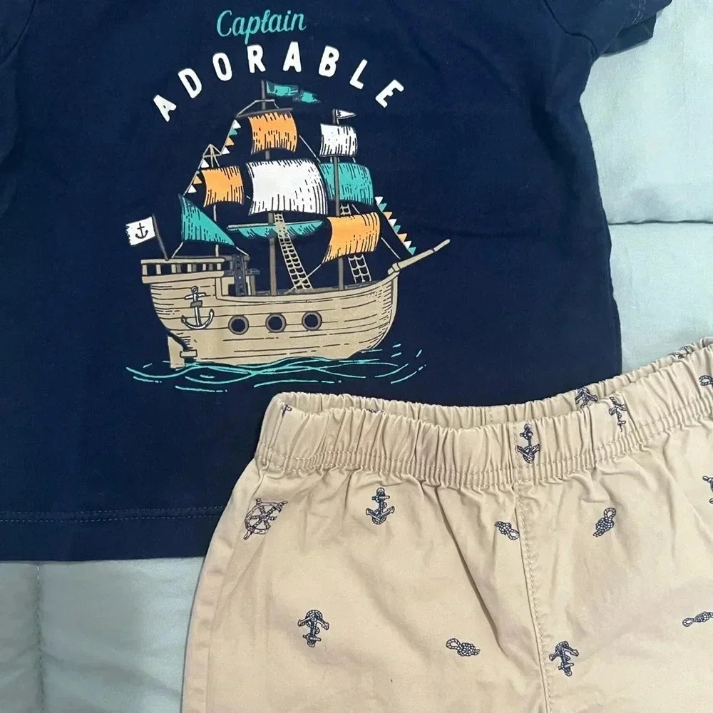 Carter's Captain Adorable Tee Shirt & Shorts Set